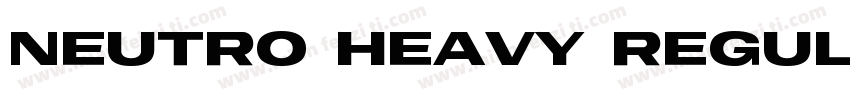 Neutro Heavy Regular字体转换